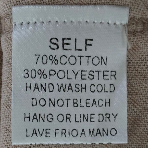 Easel WhEat Beige Oversized Comfy Asymmetrical Hem Shirt Size Small - Picture 5 of 6